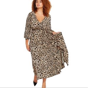 Eloquii Animal Print Maxi Dress Size 16
